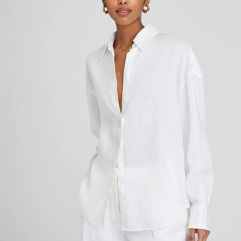 Club Monaco Relaxed Linen Button-Down Shirt